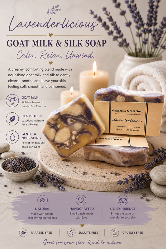 Lavenderlicious Goat Milk & Silk Soap