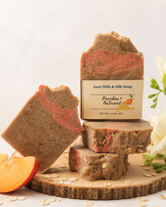 Peaches & Oatmeal Goat Milk and Silk Soap