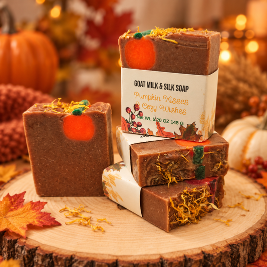 Pumpkin Kisses & Cozy Wishes Goat Milk & Silk Soap