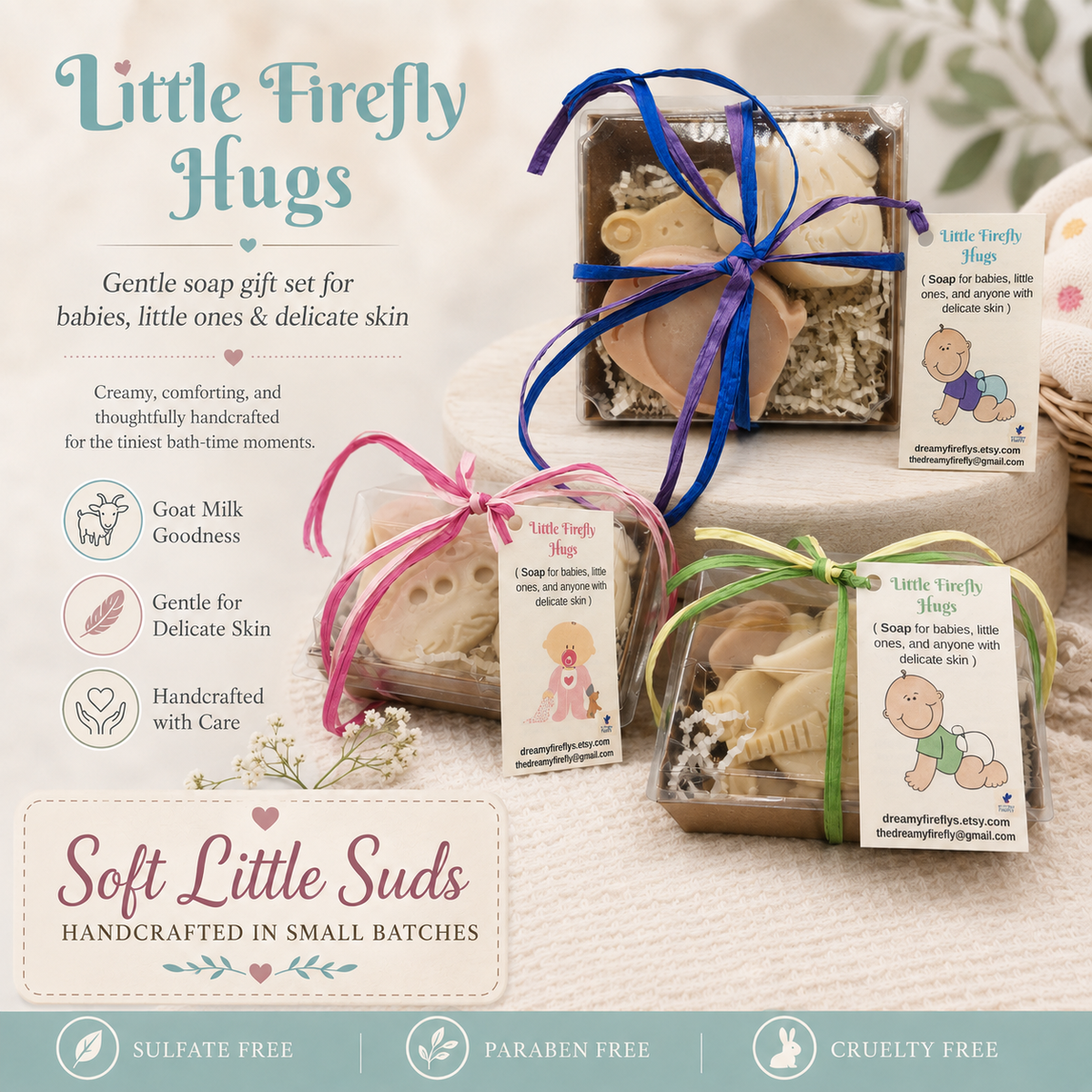 Little Firefly Hugs Goat Milk Soap For Baby and Sensitive Skin