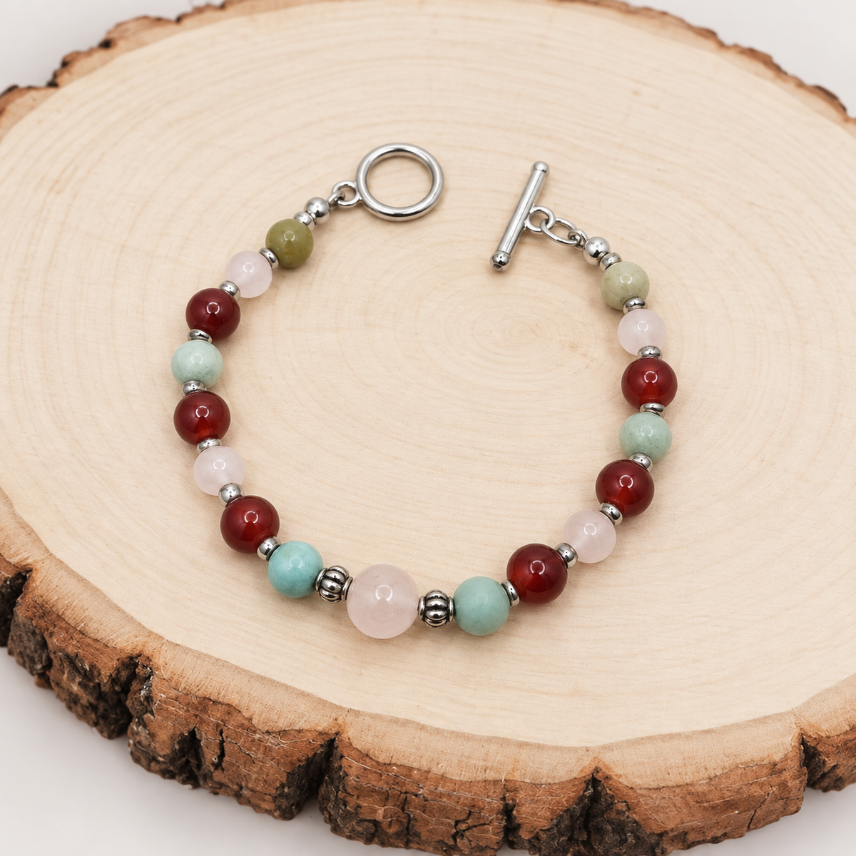 Radiant Heart Gemstone Bracelet