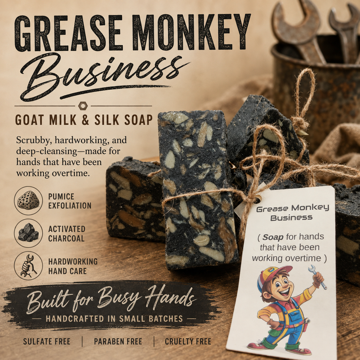 Grease Monkey Business Goat Milk and Pumice Soap