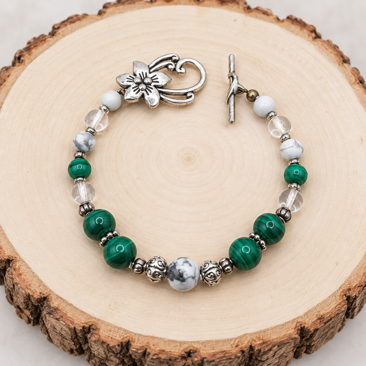 Grounded Clarity and Protection Gemstone Bracelet